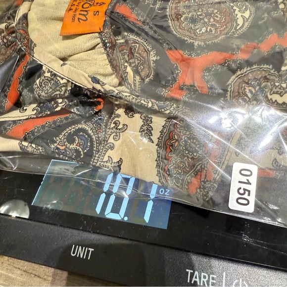 Voom by Joy Han Southwestern Paisley Printed Bohemian Sun Dress Ruffled Sleeves - Picture 14 of 14